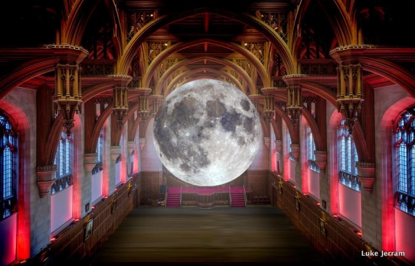 Luke Jerram’s Moon illuminates Bristol’s Wills Memorial Building