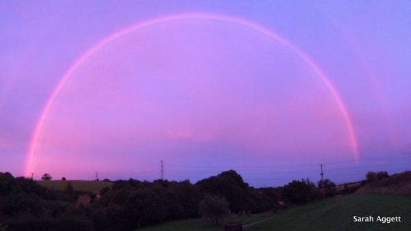 Rare ‘pink rainbow’ appears over Bristol