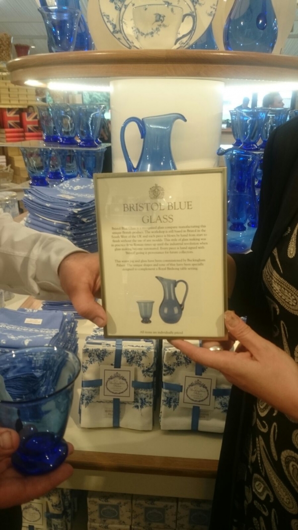 Royal Collection Trust commission Bristol Blue Glass to make special 'sapphire' water jug and glass set