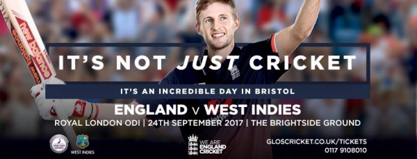 International Cricket in Bristol with England v West Indies at The Brightside Ground on Sunday 24 September 2017