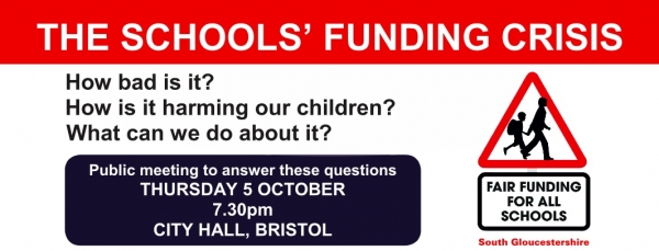 School Funding Meeting at City Hall Bristol on Thursday 5th October 2017
