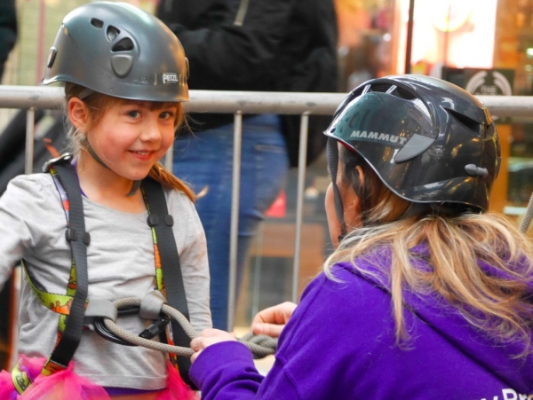 Schoolchildren and seniors conquer cancer charity abseil for Penny Brohn in Bristol