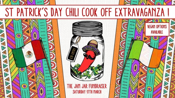 St Patrick's Day Chili Cook-off Extravaganza at The Jam Jar on Saturday 17th March 2018
