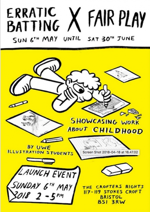 UWE Illustration Exhibition at The Crofters Rights 6th May