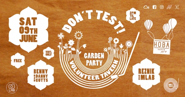 Don’t Test at The Volunteer Tavern in Bristol Sat 9th June