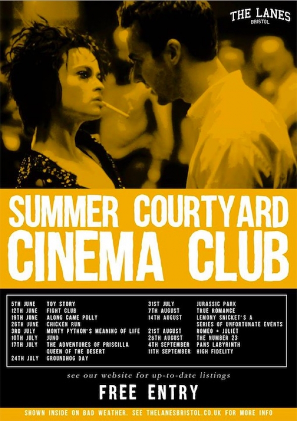 Courtyard Cinema Club every Tuesday at The Lanes in Bristol
