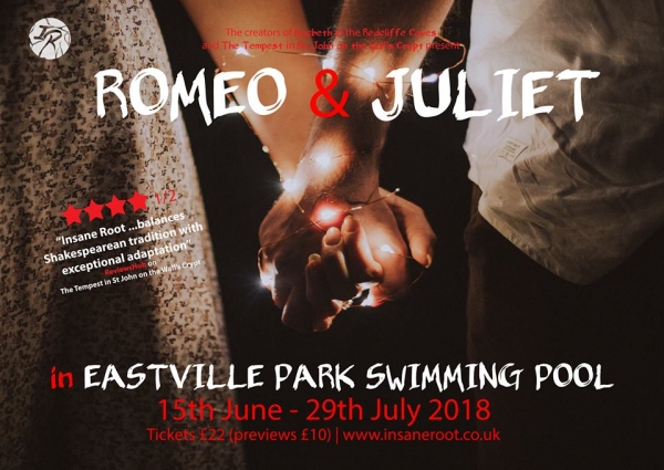 Romeo & Juliet in Eastville Park Swimming Pool from 18 to 29 July 2018 
