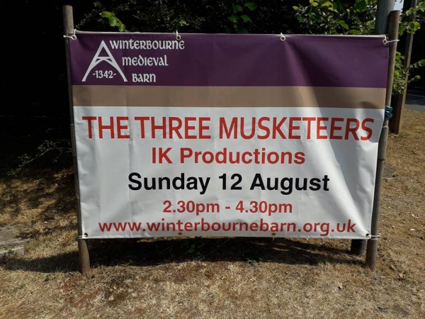 The Three Musketeers at Winterbourne Medieval Farm on Sunday 12th August 2018