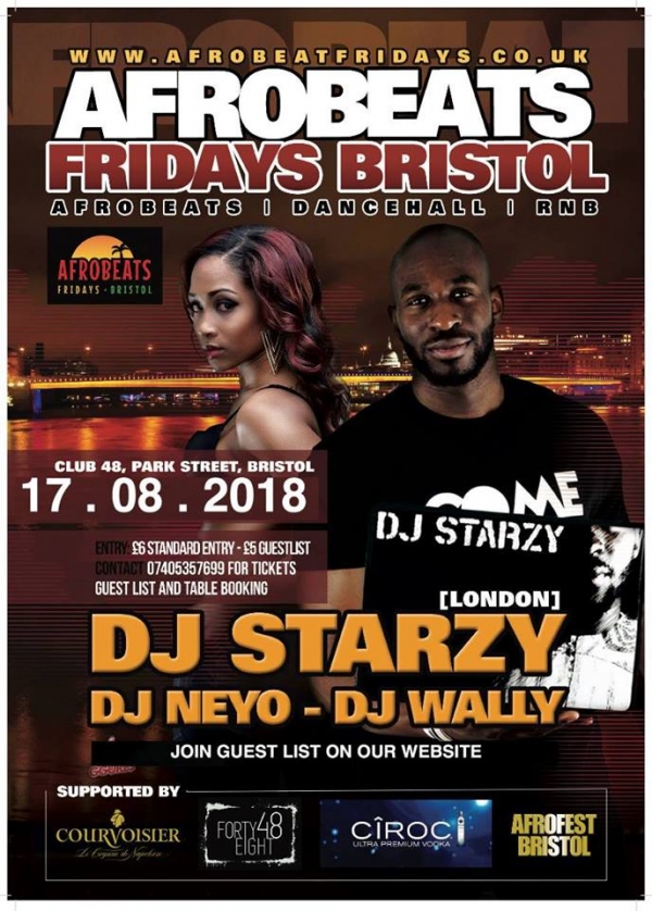 Afrobeats at Club 48 in Bristol this Friday 17th August