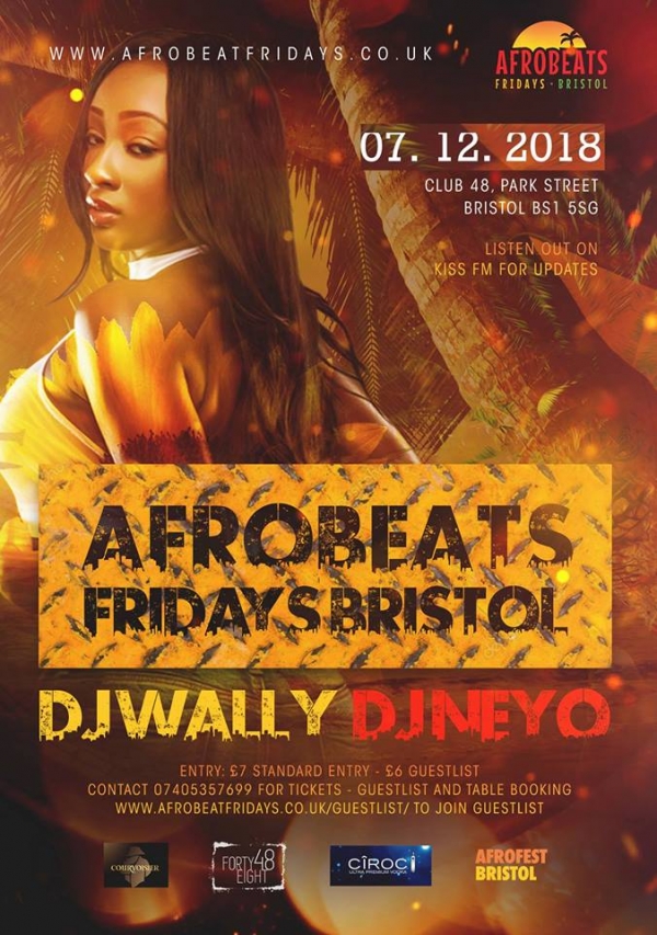Afrobeats at Club 48 in Bristol this Friday 7th December