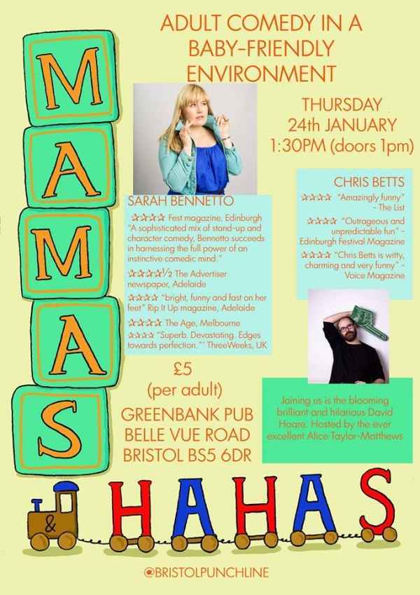 Mamas and Haha's at The Greenbank on Thursday 24th January 2019