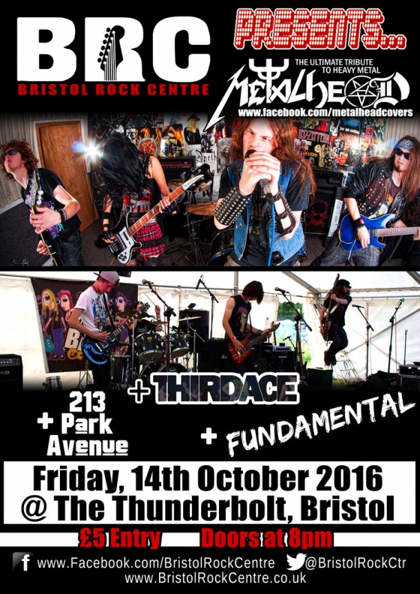 Metalhead, Third Ace, Fundamental and 213 Park Avenue at The Thunderbolt in Bristol on 14 October 2016