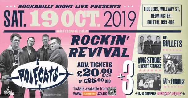 Rockabilly Live's Rockin' Revival at Fiddlers on Saturday 19th October 2019