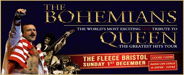 The Bohemians – A Tribute To Queen at The Fleece in Bristol on Sunday 01 December 2019