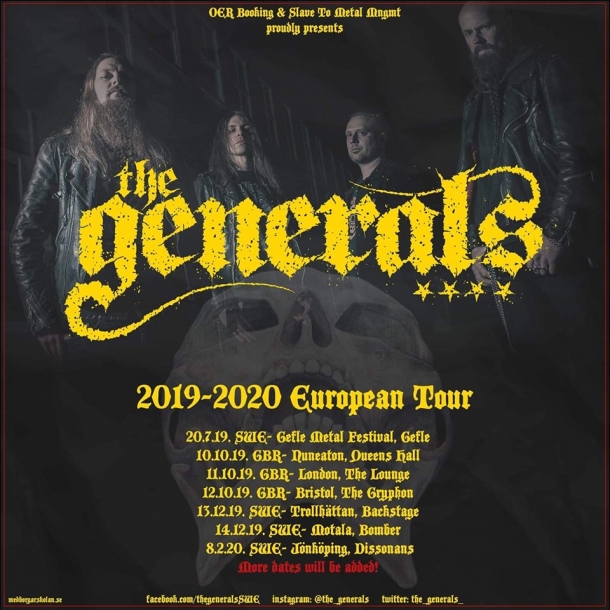 The Generals (Swedish death n roll)  at The Gryphon in Bristol on Saturday 12 October 2019