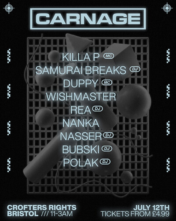 Carnage Launch Event Killa P,Samurai Breaks, Duppy at Crofters Rights