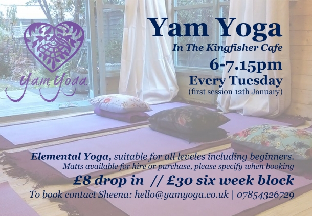 Yam Yoga at The Kingfisher Cafe in Fishponds every Tuesday - 2nd February 2016