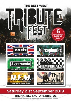 The Best West Tribute Fest at The Marble Factory on Saturday 21st September 2019