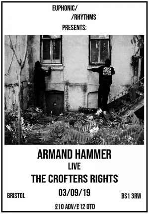 Armand Hammer w/ Kinlaw + Franco Franco at The Bristol The Crofters Rights on Tuesday 3rd September 2019