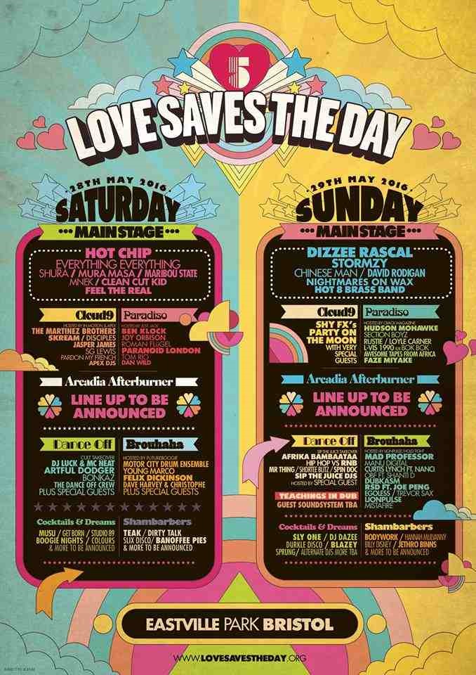 Love Saves the Day Lineup Released