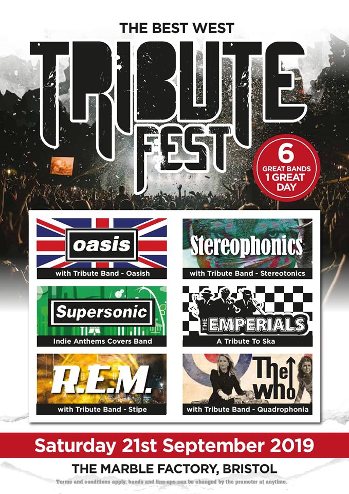 The Best West Tribute Fest at The Marble Factory in Bristol // 21st September 2019.