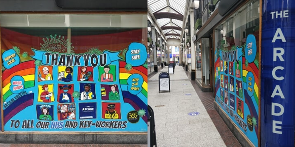 A new mural has appeared in The Arcade