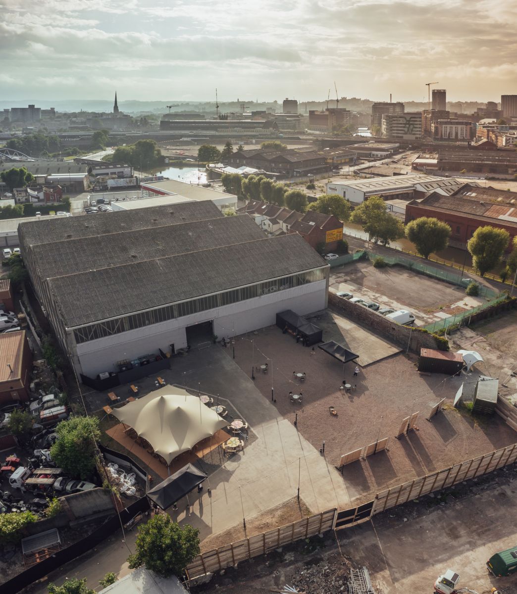 An aerial shot of new BS2 venue Propyard.