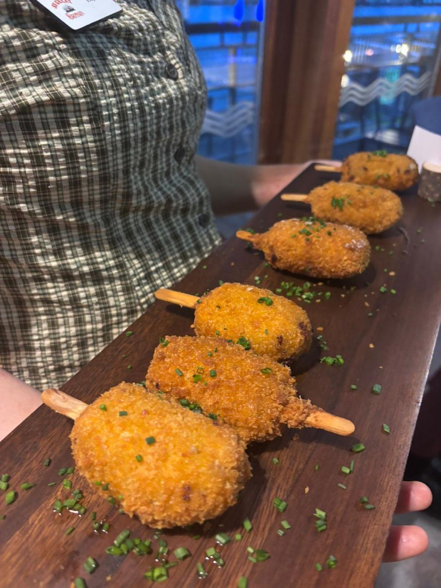 Macaroni cheese lolly at The Board Walk in Bristol located next to SS Great Britain