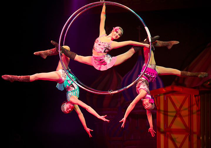 Awesome female acrobats at The Moscow State Circus in Bristol