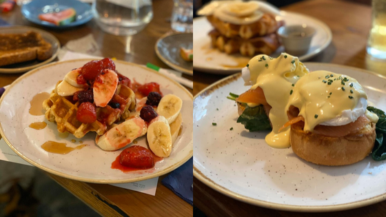 Bottomless Brunch dishes at the Prince Street Social