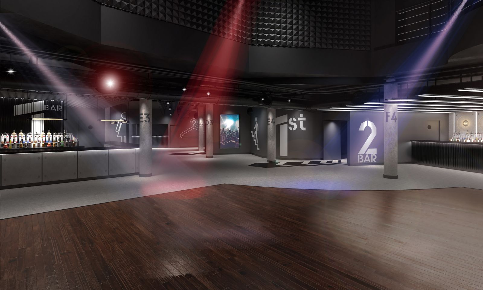 An artist render of SWX's refurbished dancefloor space. Credit: Design at Source