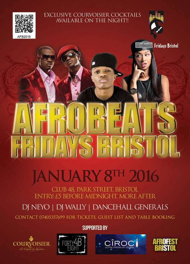 Afrobeats in Bristol on Friday 8 January 2016 at Club 48