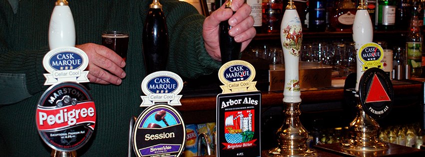 Some of the Real Ales at The Anchor Inn Thornbury