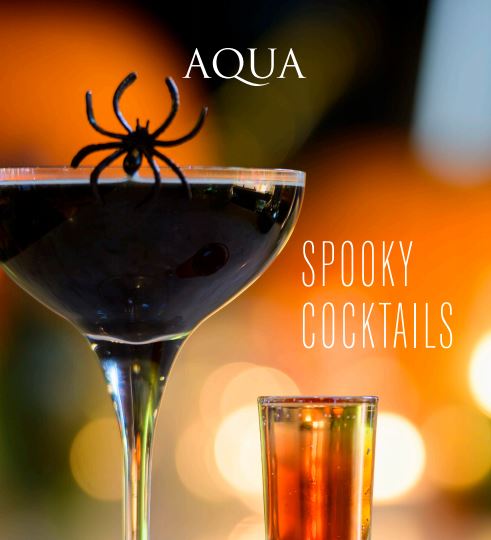 Spooky cocktails at Aqua Restaurants.