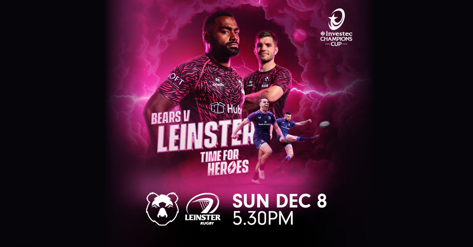 Bristol Bears v Leinster Investec Champions Cup Sunday 7 December 2024