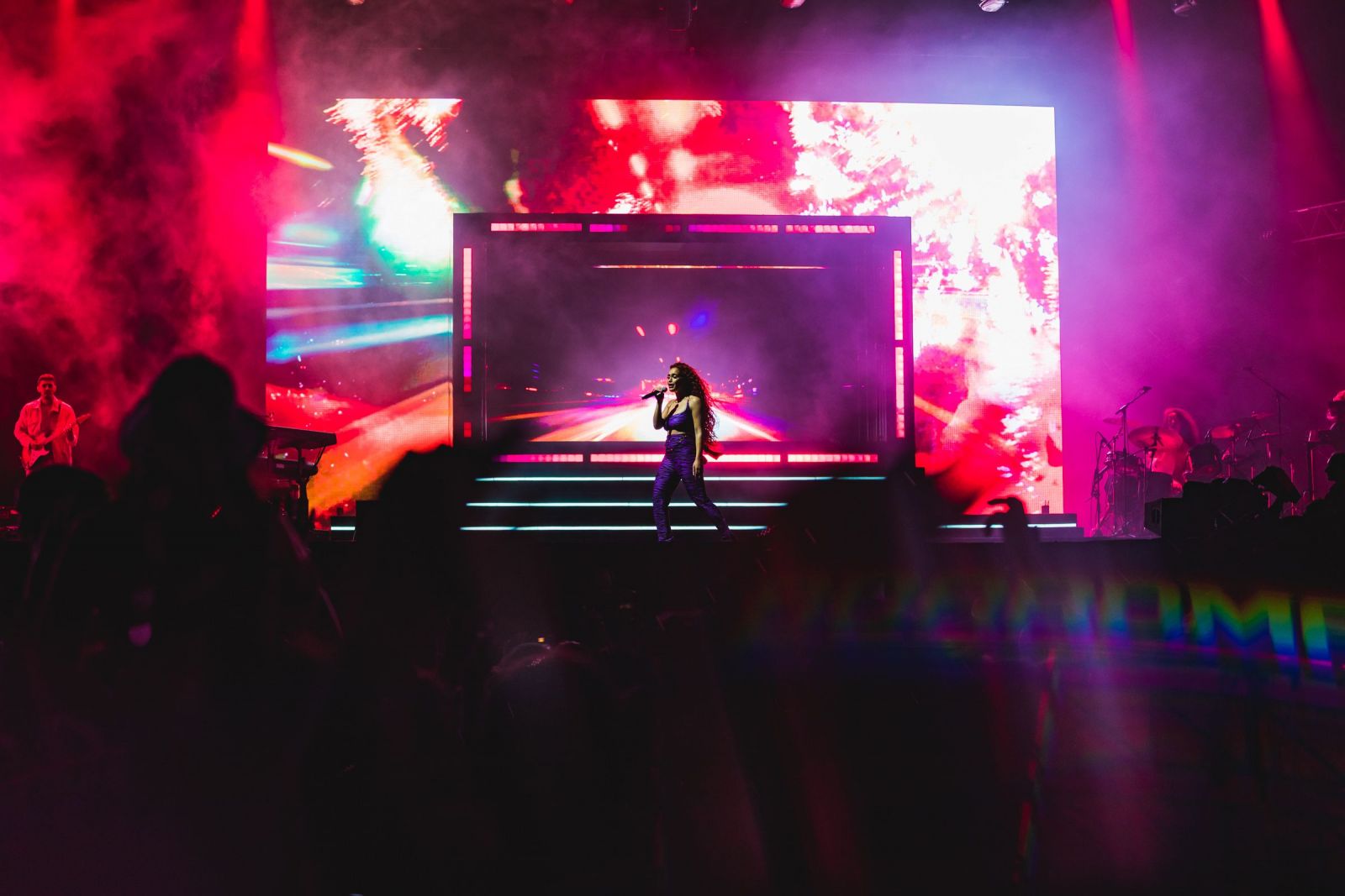 Jorja Smith on stage at Boardmasters 2021. Photo: James North