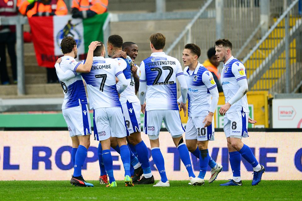 Bristol Rovers in action in the 2018/19 Season