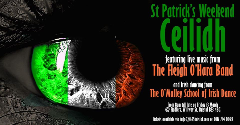 Celebrate St Patrick's Day in Bristol early on Friday 13th March 2020 at Fiddlers