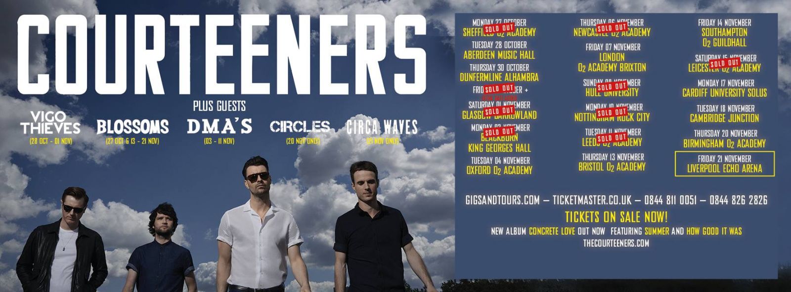 The Courteeners at O2 Academy in Bristol on 13 November 2014