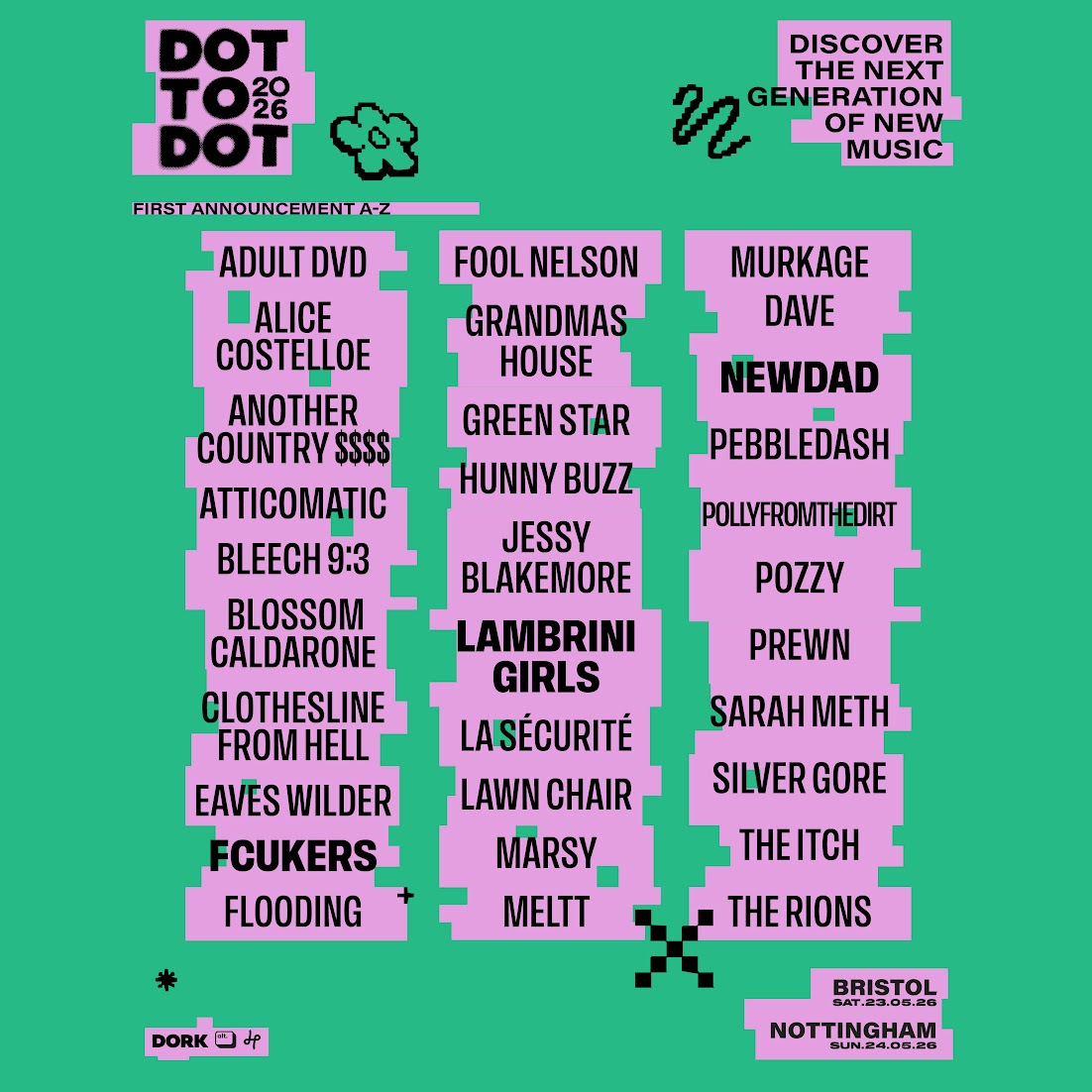 Dot to Dot Festival Bristol 2026 - preliminary line up