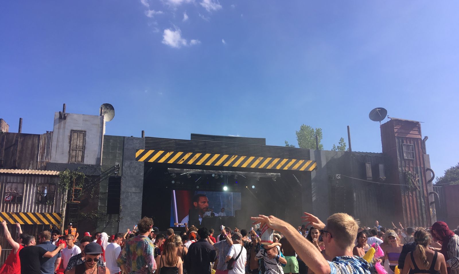 England fans watch on as their match against Sweden is screened at The Factory.