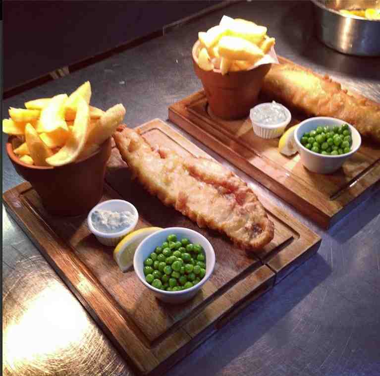 Fish and Chips at The Swan Hotel in Almondsbury
