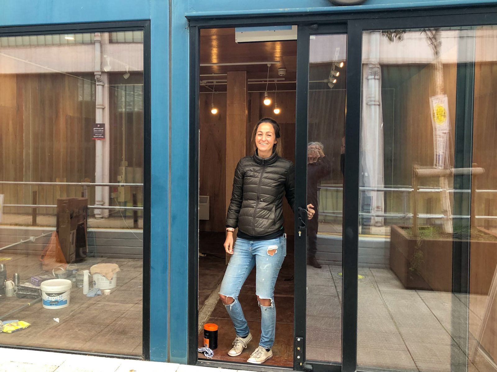 Frankly owner Helen Symonds outside her new Wapping Wharf store.