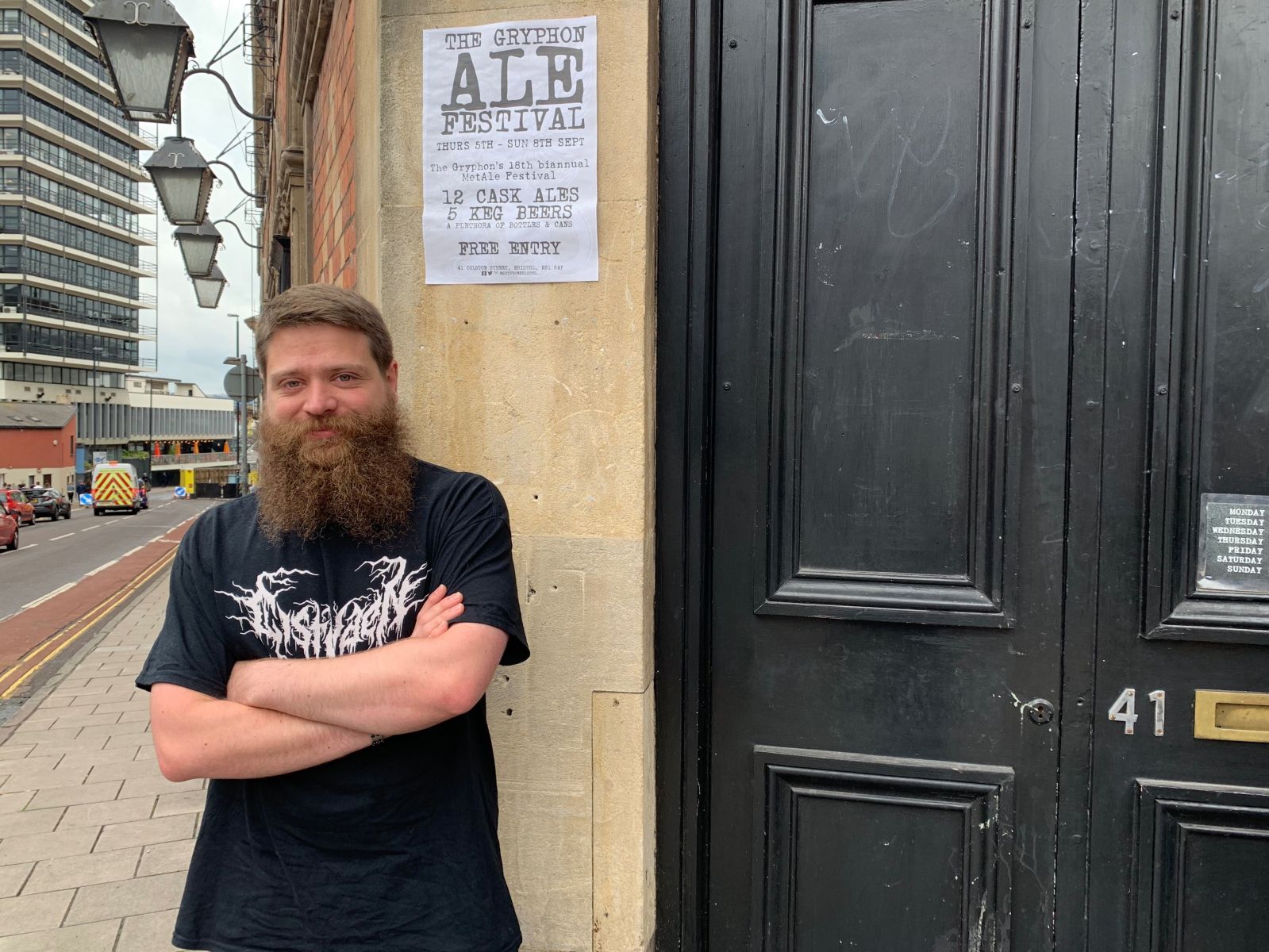 The Gryphon owner, John Ashby, outside the pub in 2019.