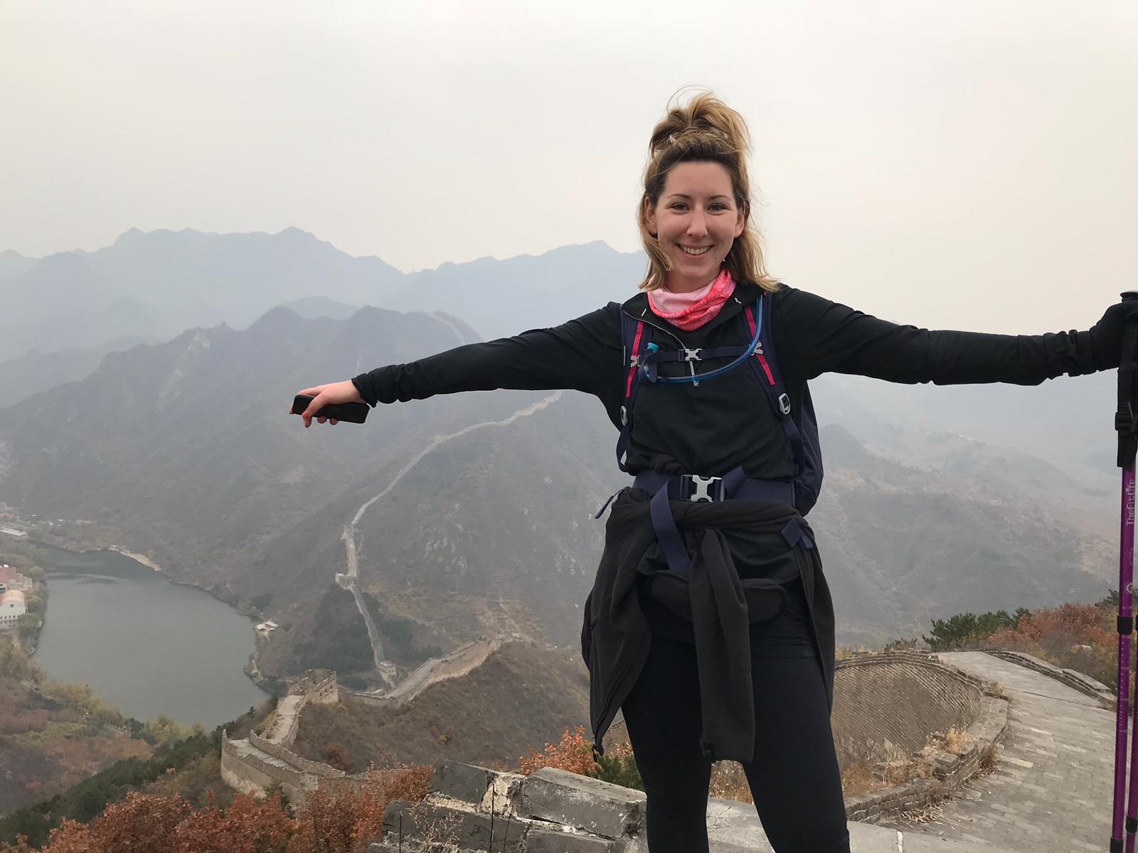 Chloe at the Great Wall of China