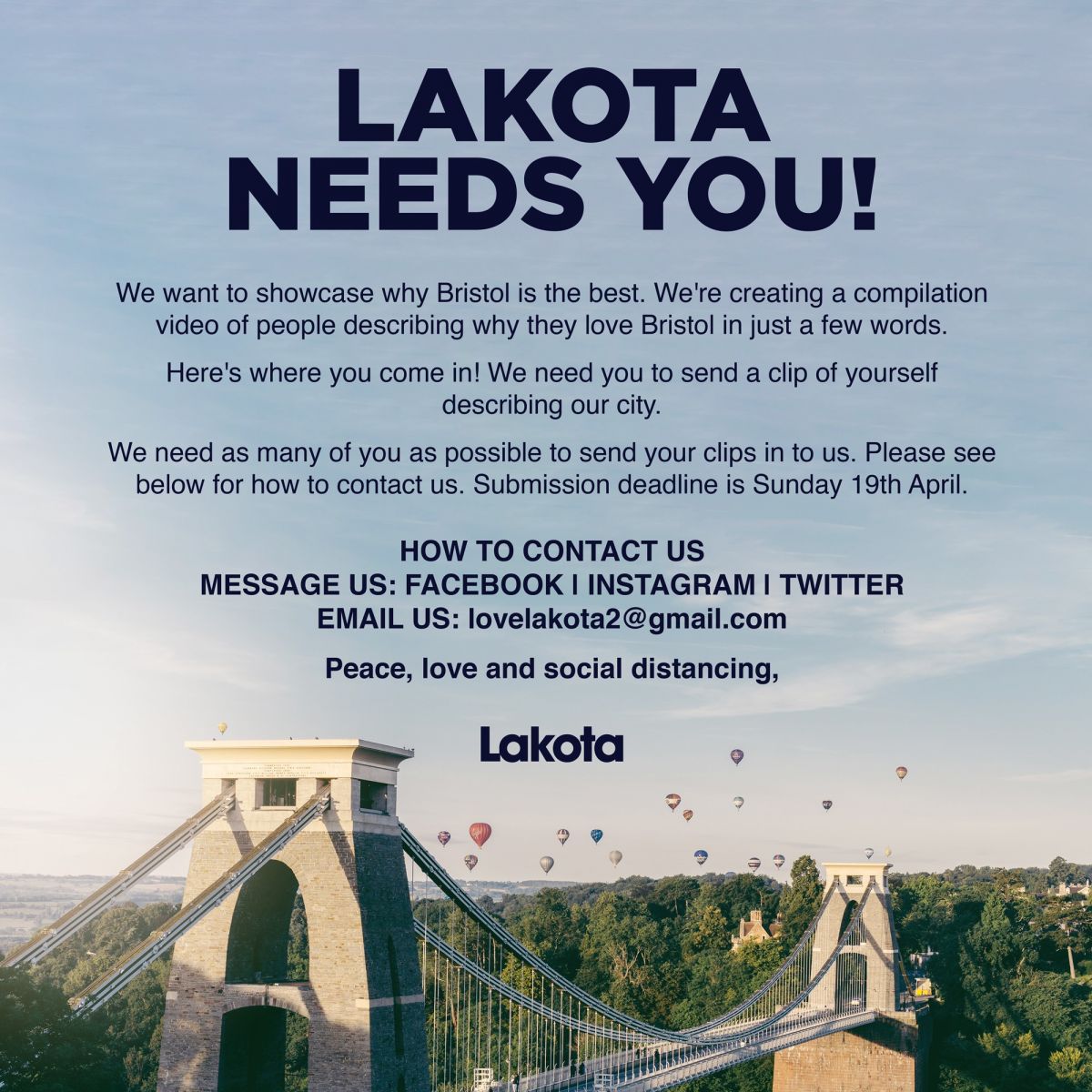 Lakota needs YOU.