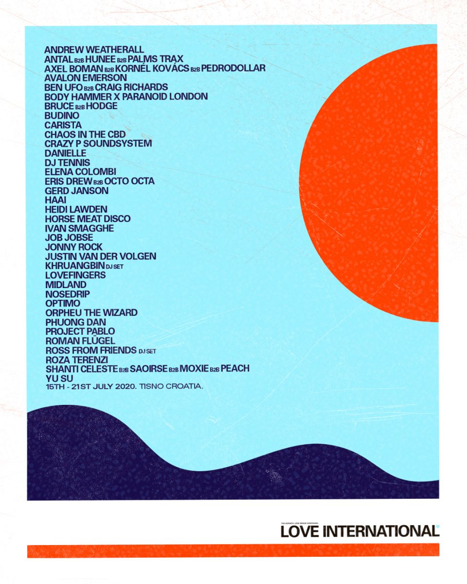 Love International Festival 2020 lineup.