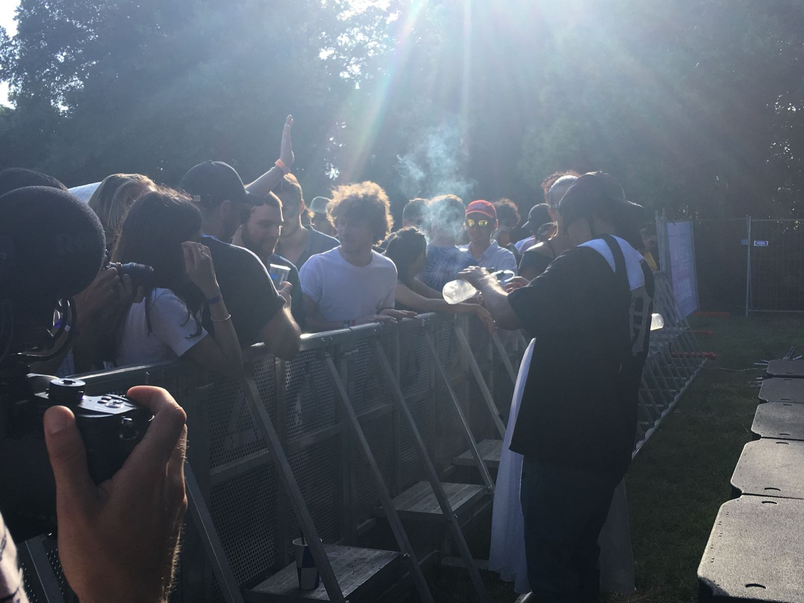 Moodymann hands out shots to grateful members of the crowd before taking the stage.