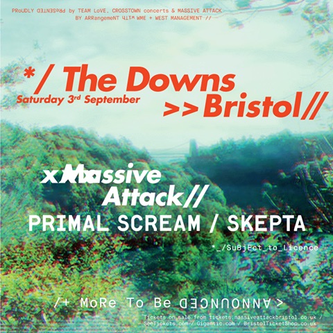 Massive Attack, Primal Scream and Skepta on The Downs in Bristol this summer