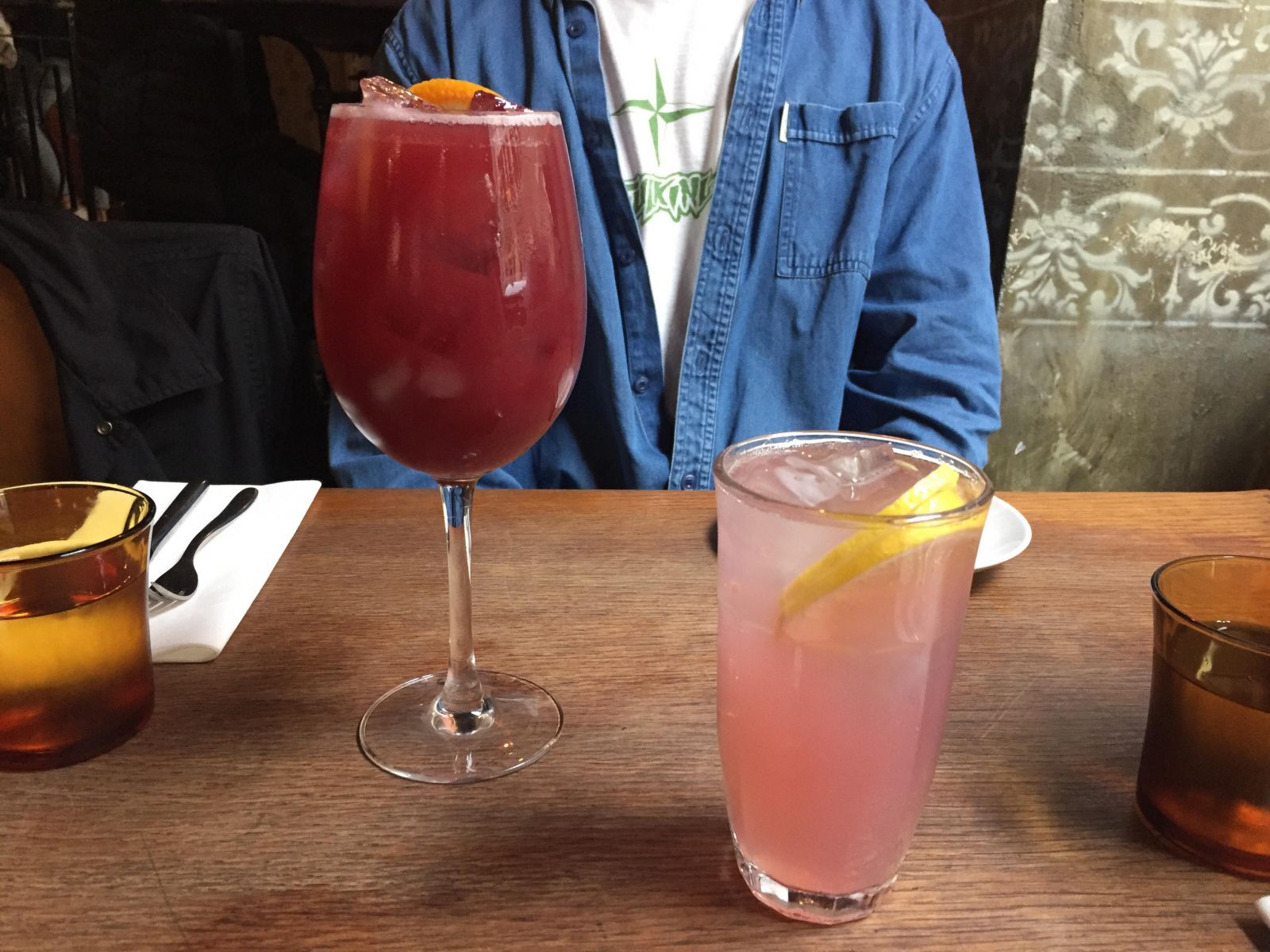 Sangria and Raspberry Lemonade at Pata Negra 